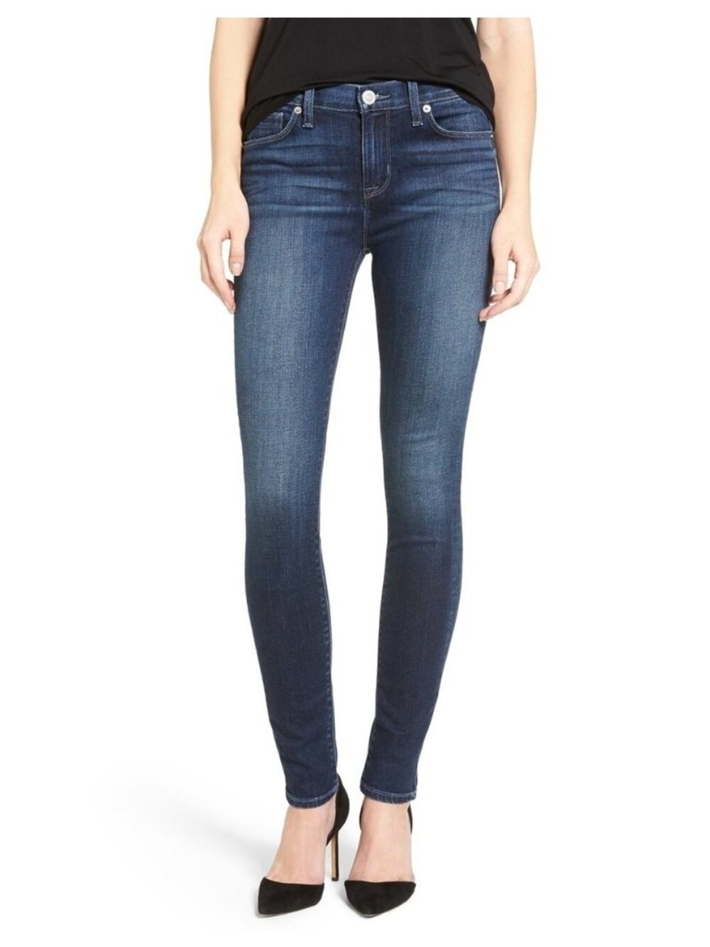 Hudson Nico Mid Rise Super Skinny Jeans Size 29 Stretch Denim Made in USA